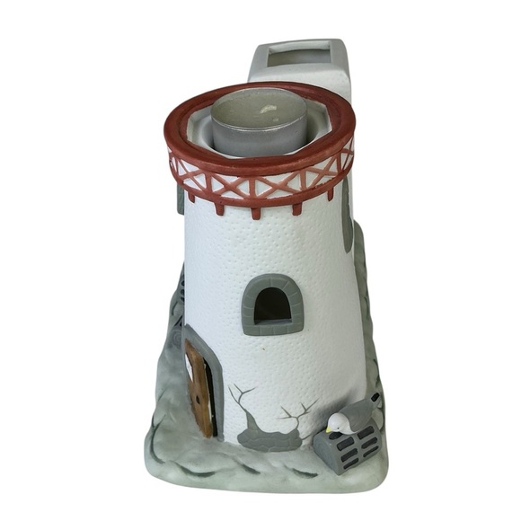 Lighthouse Vintage Stoney Harbor PartyLite Double Candle Holder Collectible Grey - Picture 7 of 16